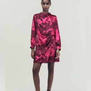 Zara Satin Effect Mini Dress Size XL